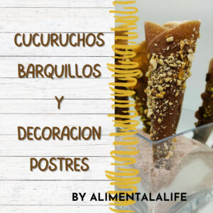 Cucuruchos, barquillos y decoraciones postres