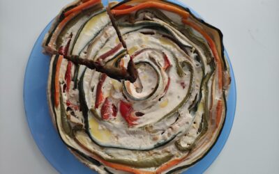 Tarta espiral de verduras sin gluten